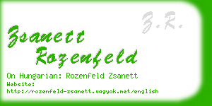 zsanett rozenfeld business card